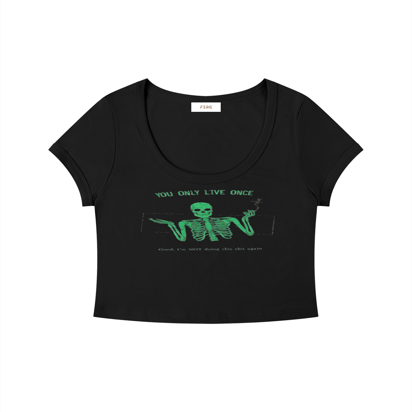 Women's Solid Color Slim Crop T-Shirt