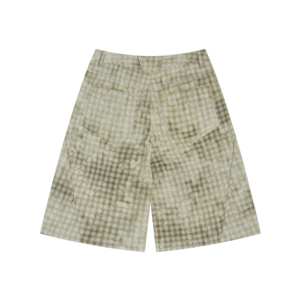 Unisex Vintage Wash Plaid Shorts