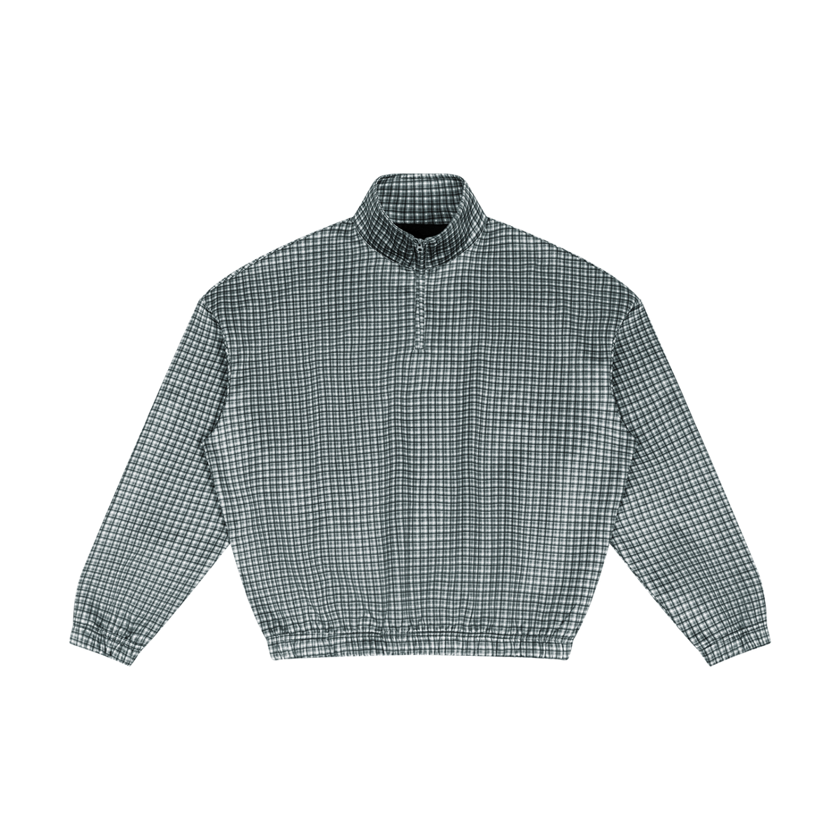Unisex Plaid Quarter-Zip Sweatshirt