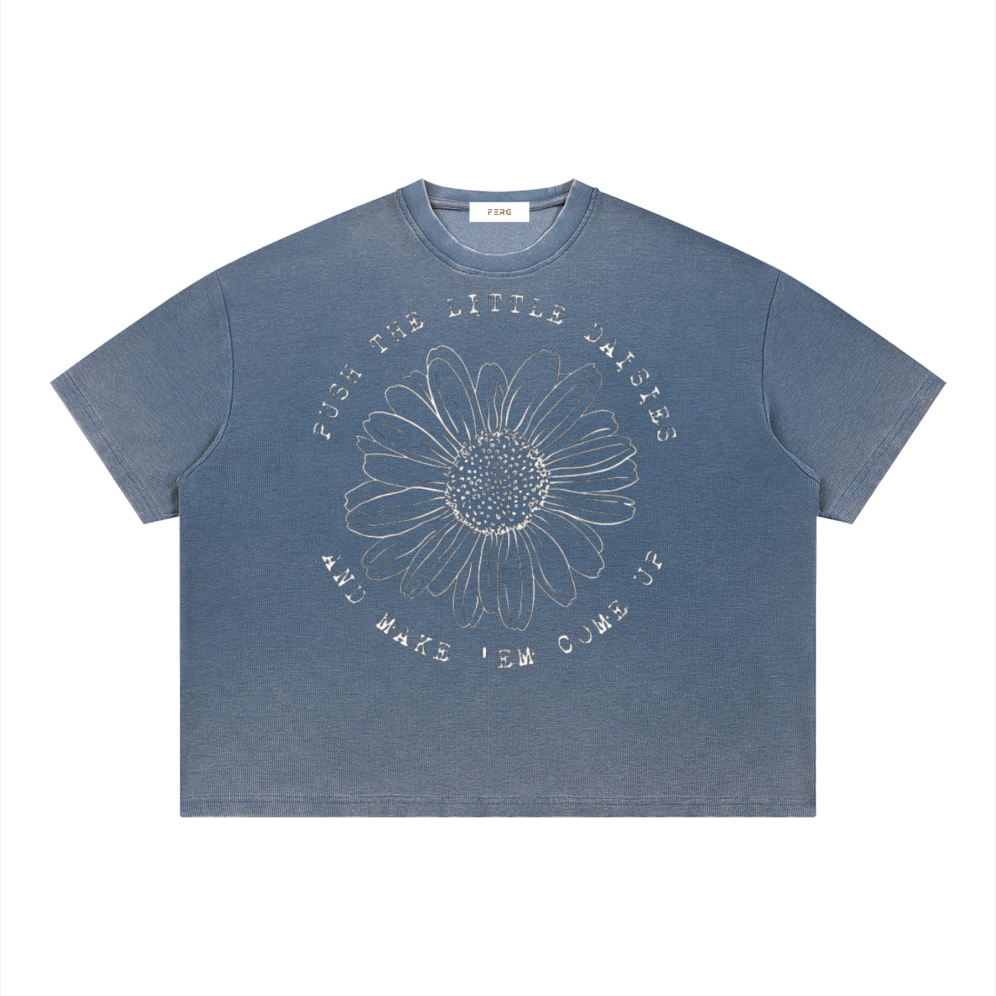 Unisex Vintage Wash Sunfade Boxy Waffle T-Shirt