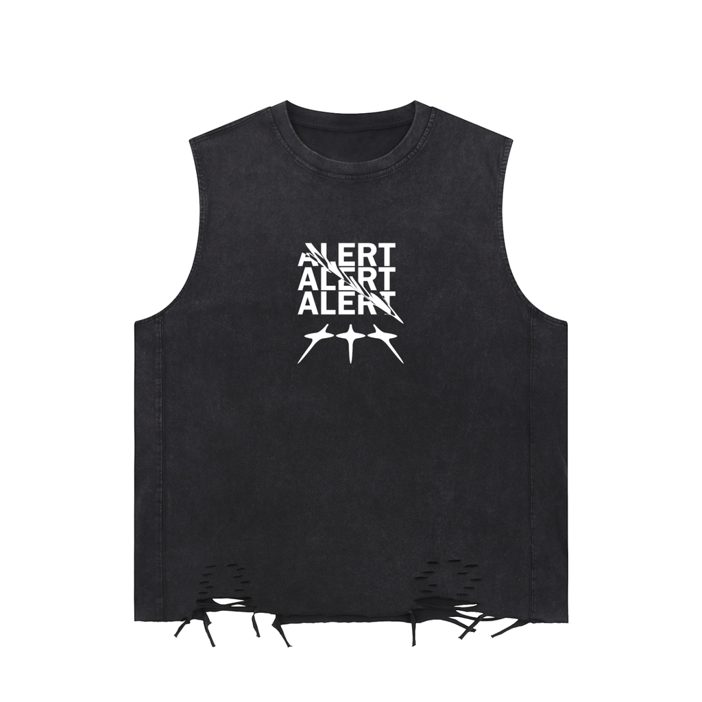 Snow Washed Raw-Hem Tank Top