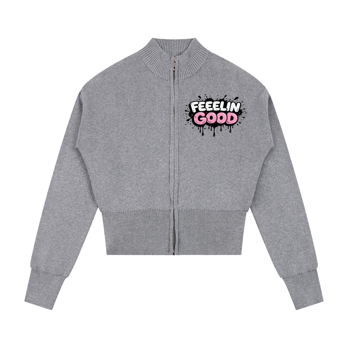 Women’s Mock Neck Zip Up Cardigan