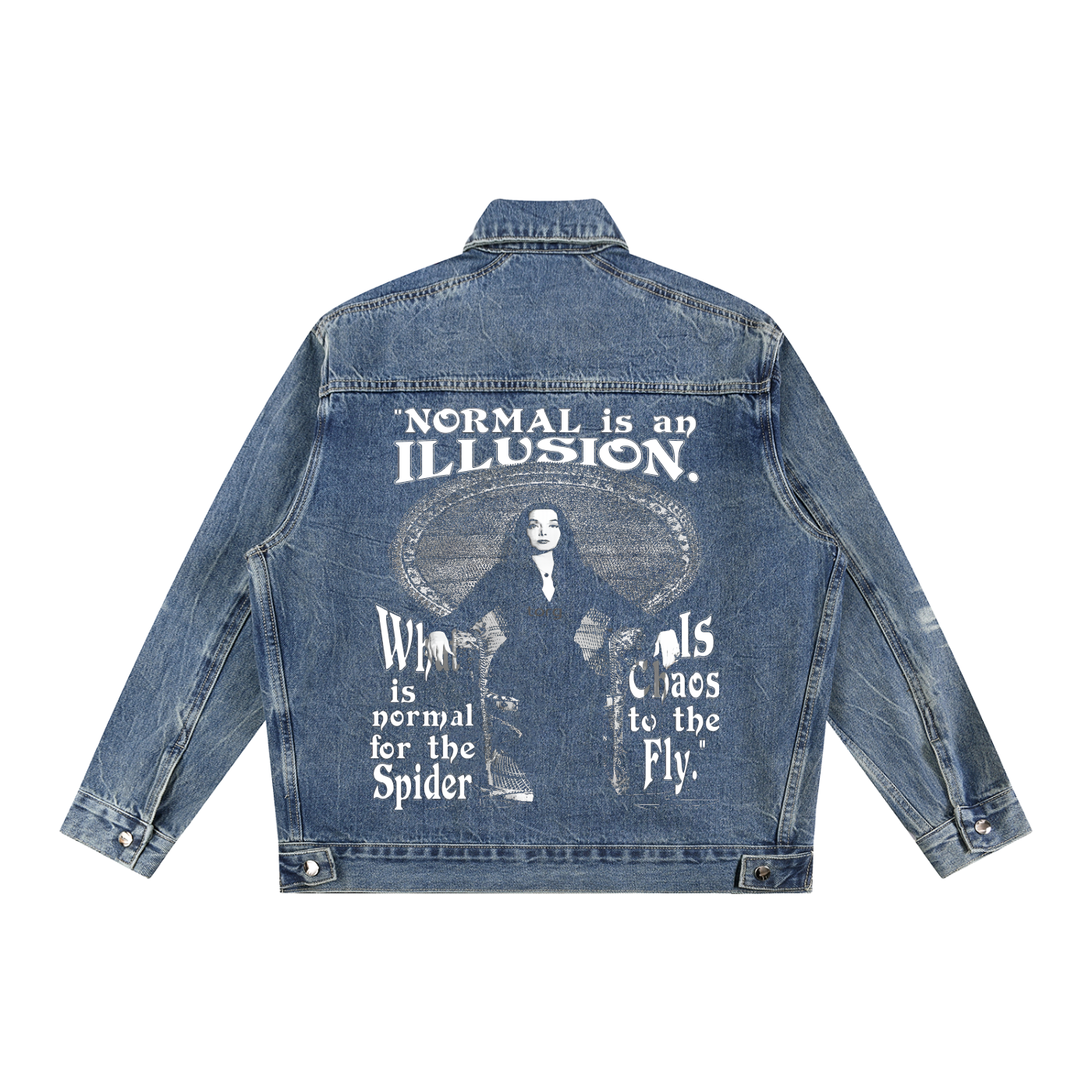 Vintage Wash Zip Up Denim Jacket