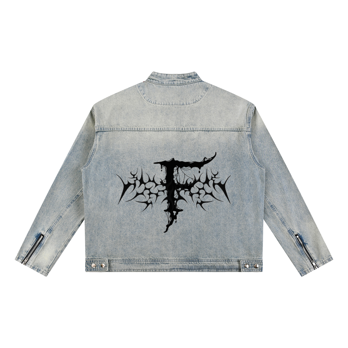 Vintage Wash Zip Denim Jacket
