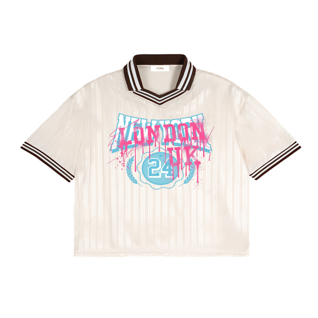Contrast Stripes Polo Collar T-Shirt