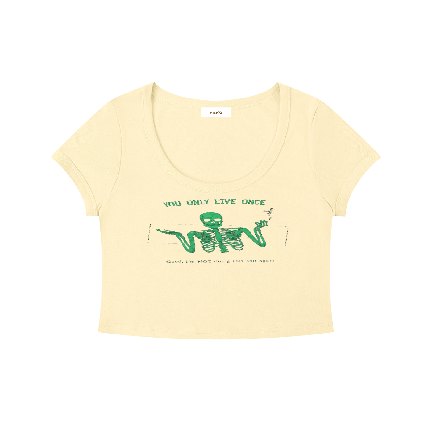Women's Solid Color Slim Crop T-Shirt