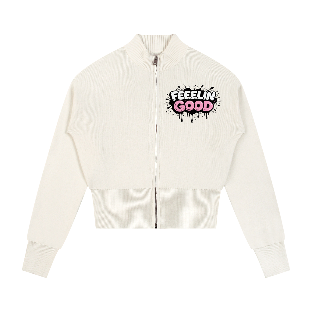Women’s Mock Neck Zip Up Cardigan