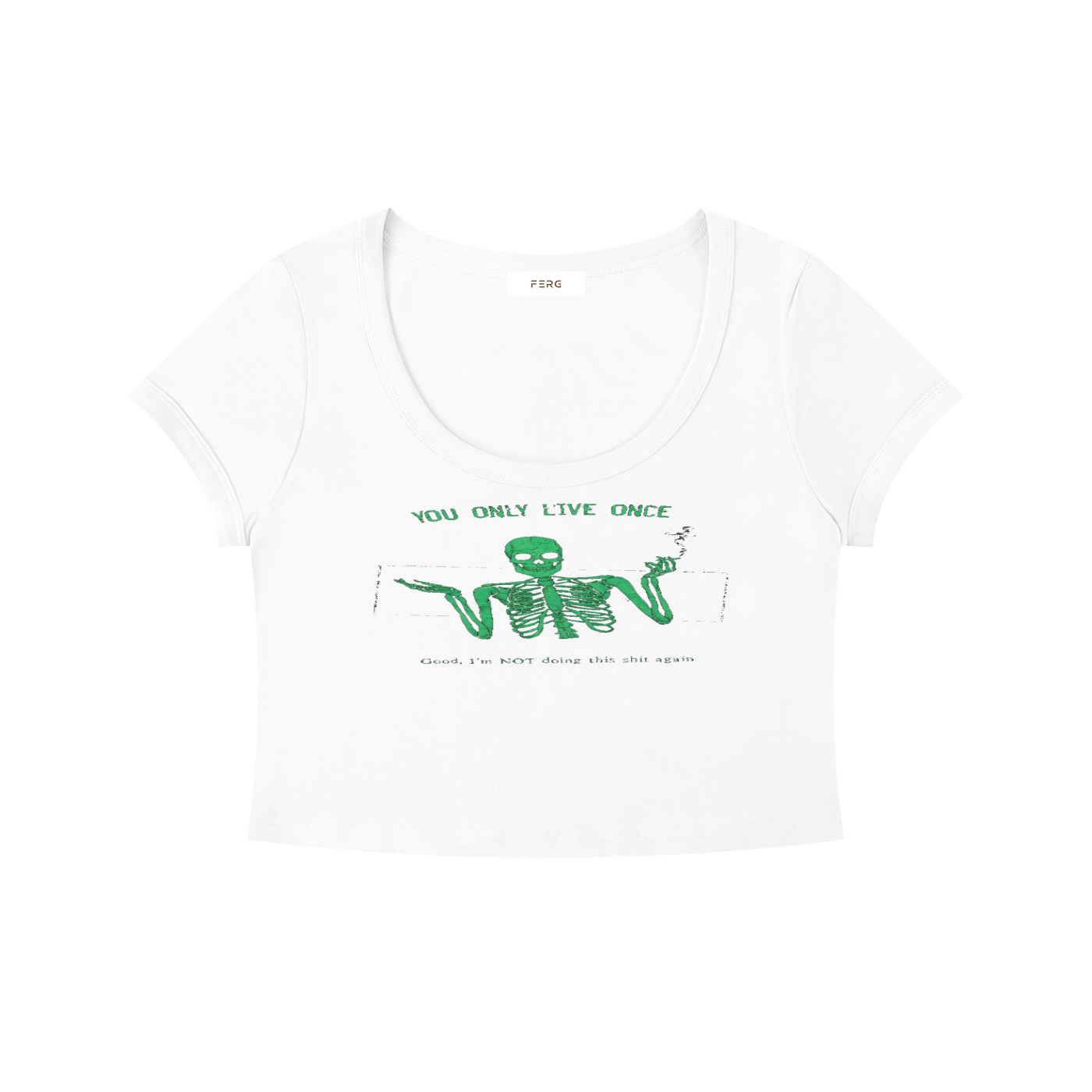 Women's Solid Color Slim Crop T-Shirt