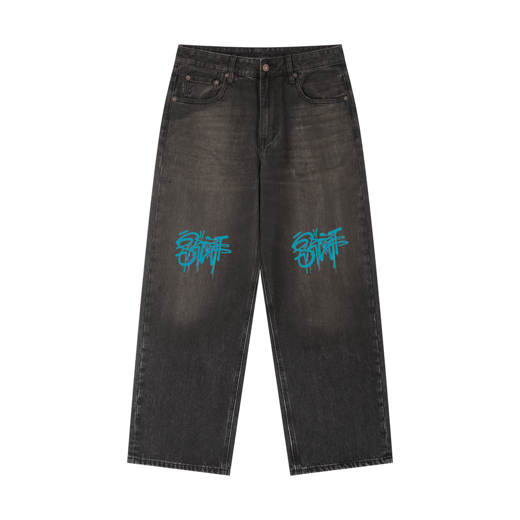 Vintage Wash Heavyweight Denim Jeans