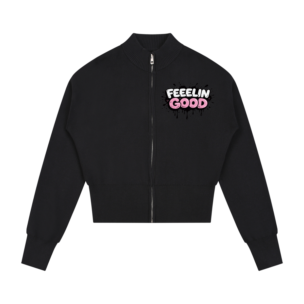 Women’s Mock Neck Zip Up Cardigan