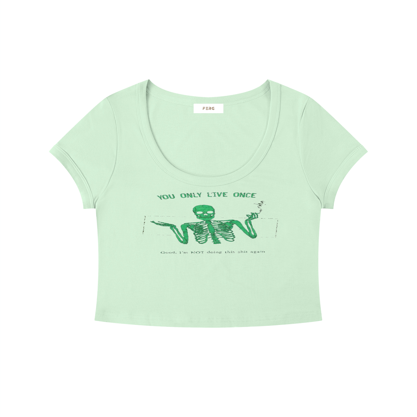 Women's Solid Color Slim Crop T-Shirt