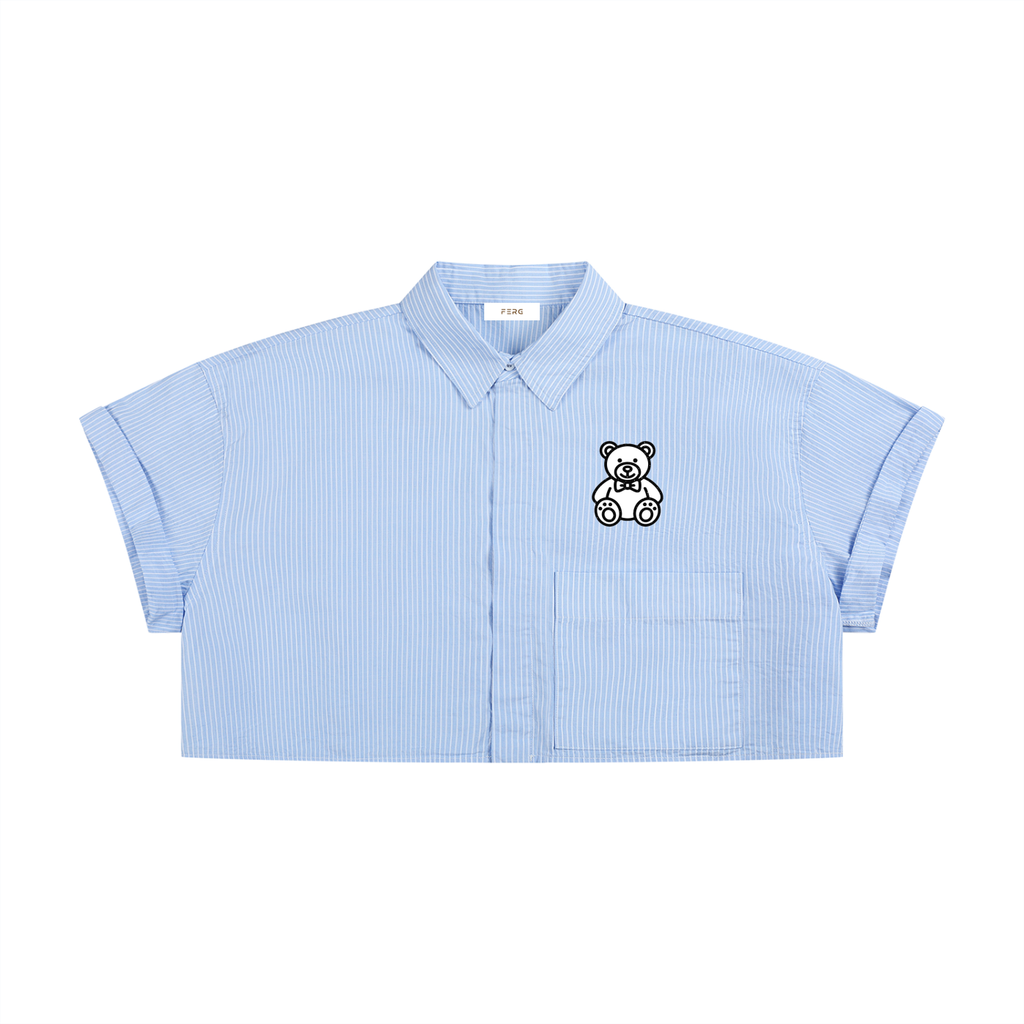 Women’s Striped Boxy Cropped Shirt