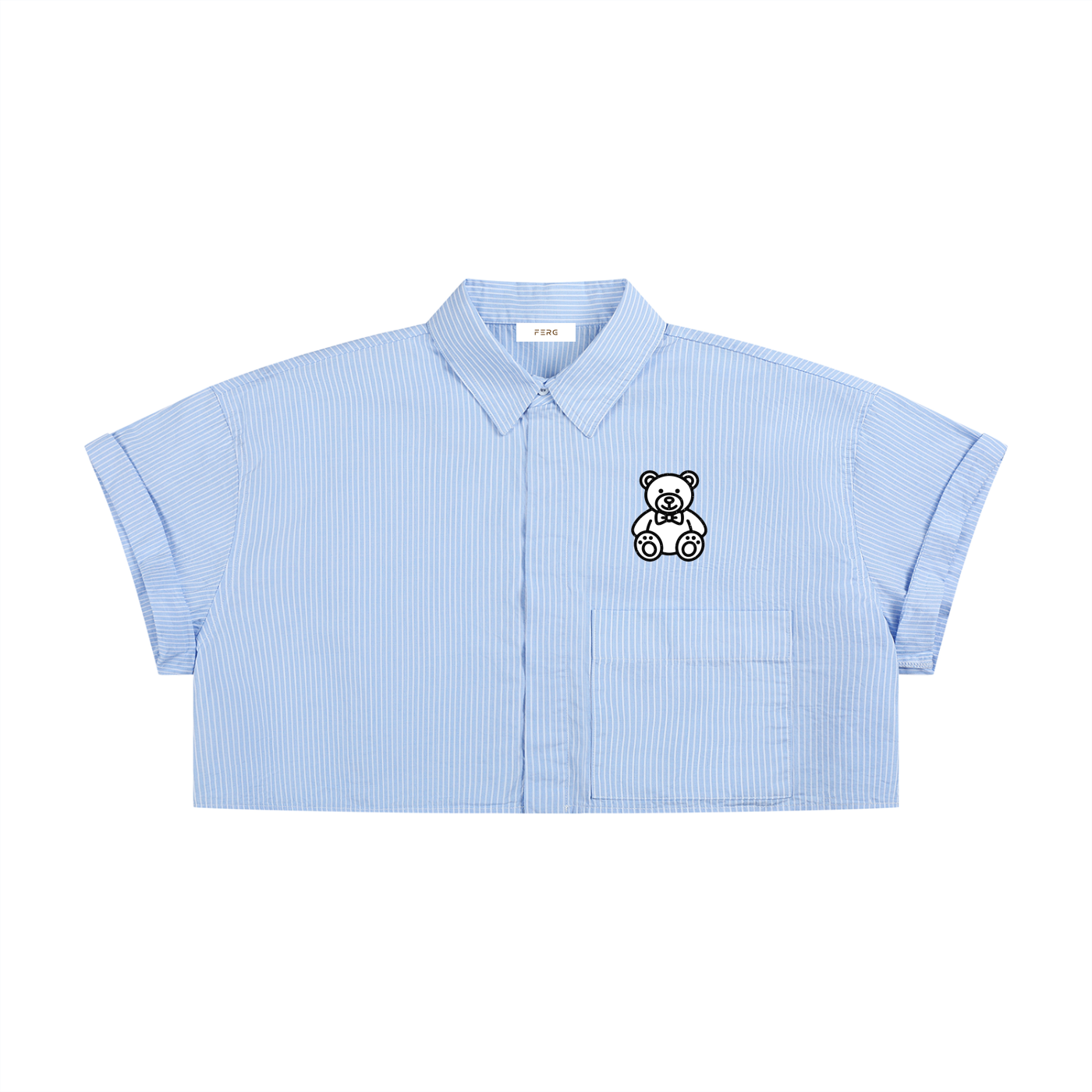 Women’s Striped Boxy Cropped Shirt
