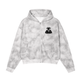 Dirty Washed Zip-Up Fleece Hoodie
